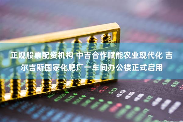 正规股票配资机构 中吉合作赋能农业现代化 吉尔吉斯国家化肥厂一车间办公楼正式启用